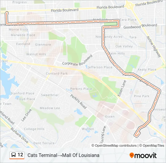 12 Bus Line Map