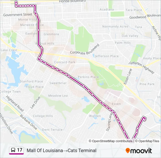 17 Bus Line Map