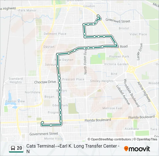 20 Bus Line Map
