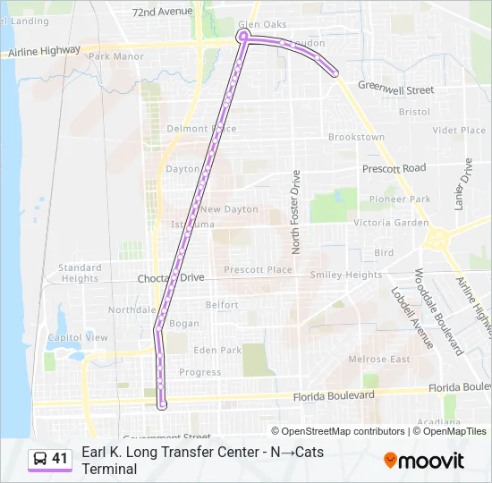 41 Bus Line Map
