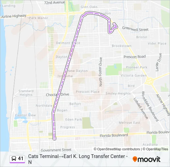41 Bus Line Map