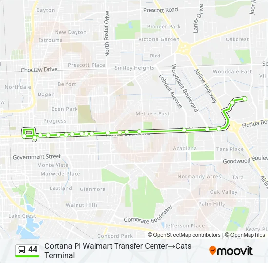44 Bus Line Map
