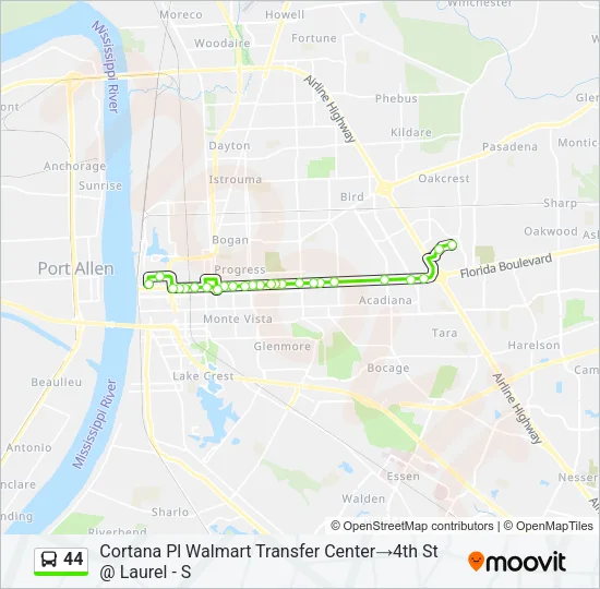 44 Bus Line Map