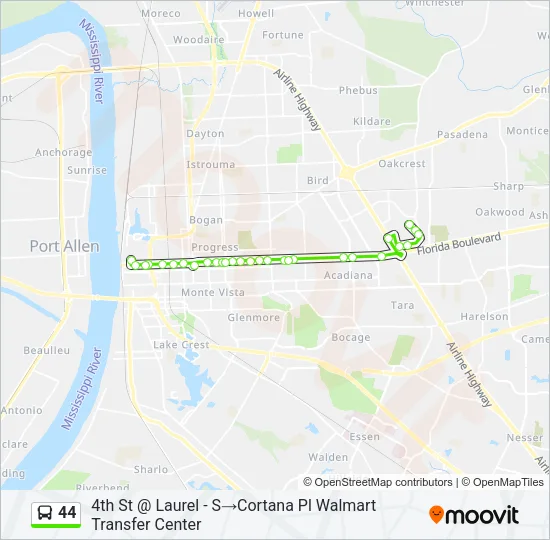 44 Bus Line Map