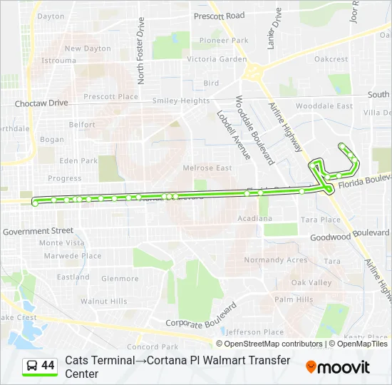 44 Bus Line Map