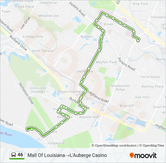46 Bus Line Map