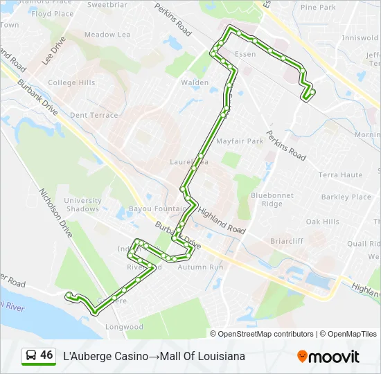 46 Bus Line Map