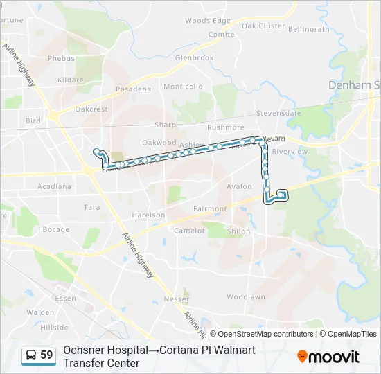 59 Bus Line Map