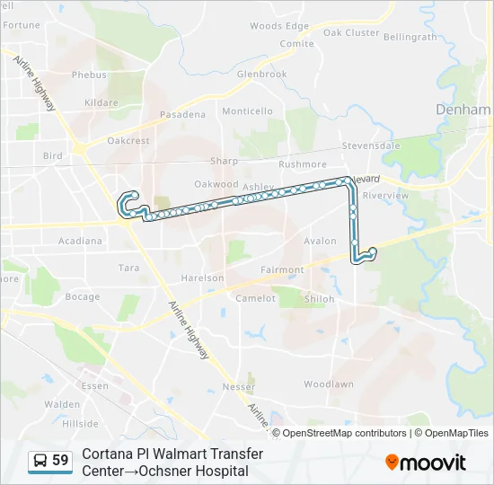 59 Bus Line Map