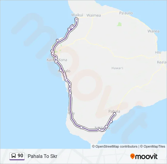 90 Bus Line Map