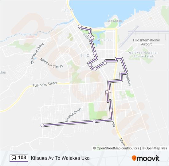 103 Bus Line Map