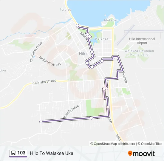 103 Bus Line Map