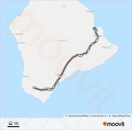 Ocean View Hawaii Map 10 Route: Schedules, Stops & Maps - (Updated)