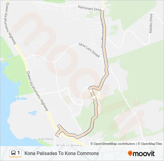 1 Bus Line Map