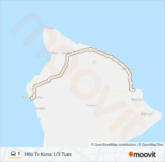 1 Bus Line Map