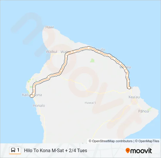 1 Bus Line Map