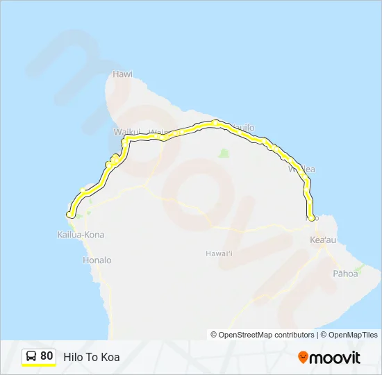 80 Bus Line Map