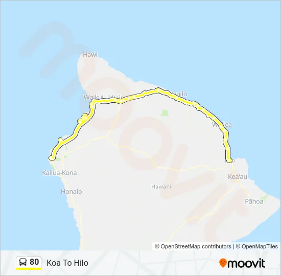 80 Bus Line Map