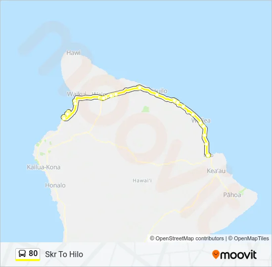 80 Bus Line Map