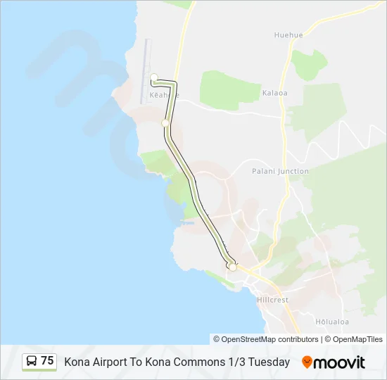 75 Bus Line Map
