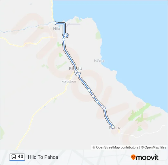 40 Bus Line Map