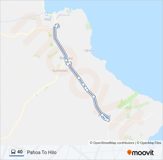 40 bus Line Map