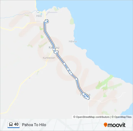 40 Bus Line Map