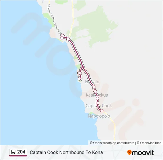 204 Bus Line Map