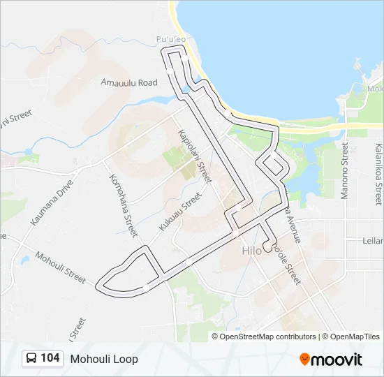 104 Bus Line Map