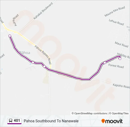 401 Bus Line Map