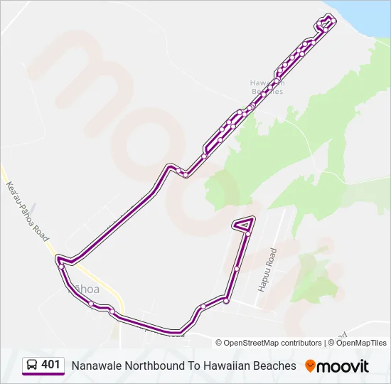 401 Bus Line Map