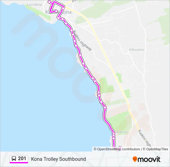 201 Bus Line Map
