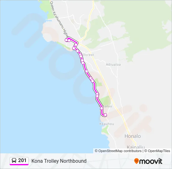 201 Bus Line Map