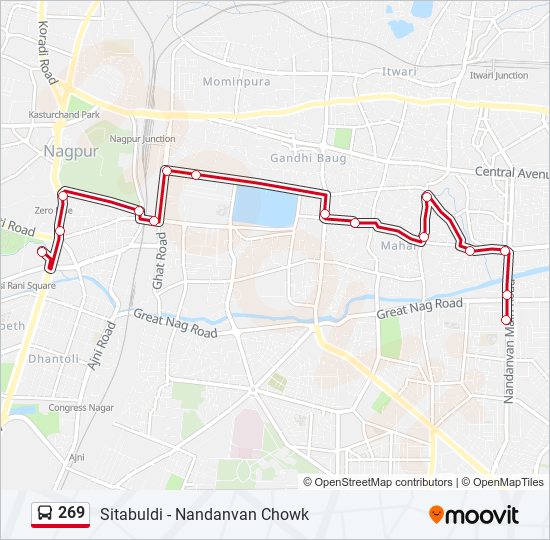 269 bus Line Map