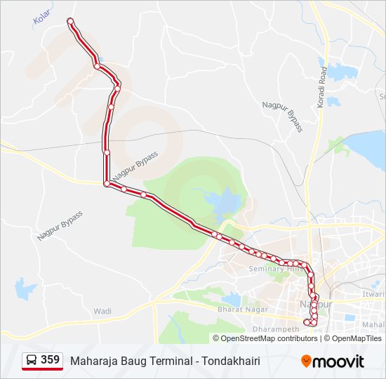 359 bus Line Map