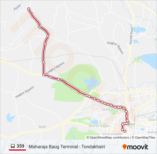 359 Bus Line Map