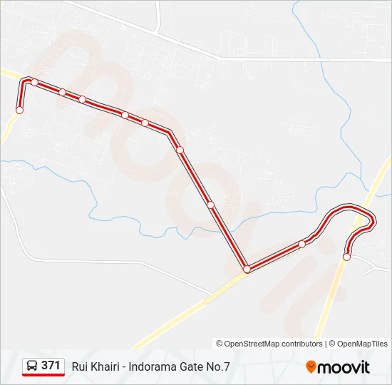 371 Bus Line Map