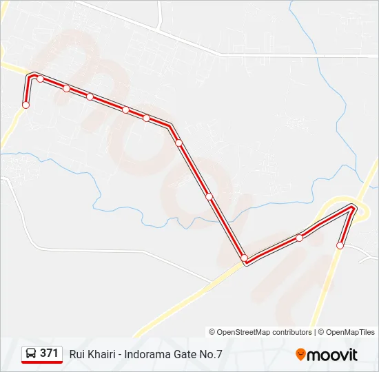 371 Bus Line Map