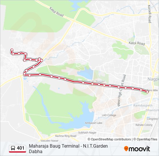 401 bus Line Map