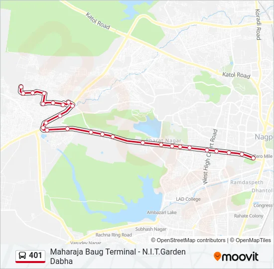 401 Bus Line Map