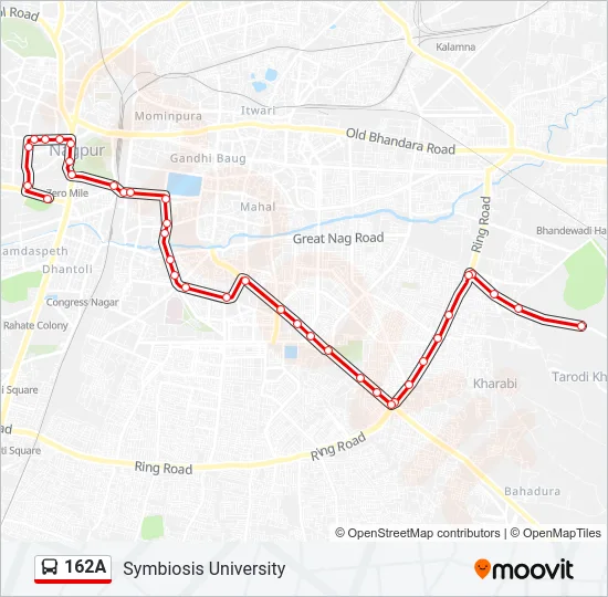 162A Bus Line Map
