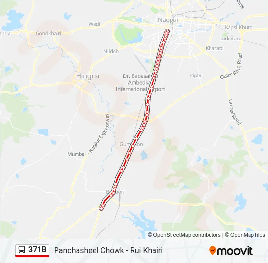 371B Bus Line Map