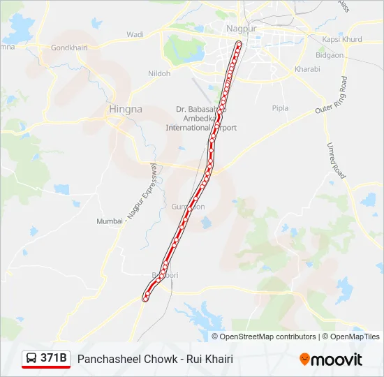 371B Bus Line Map
