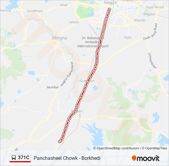 371C bus Line Map