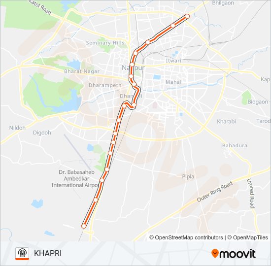 ORANGE metro Line Map