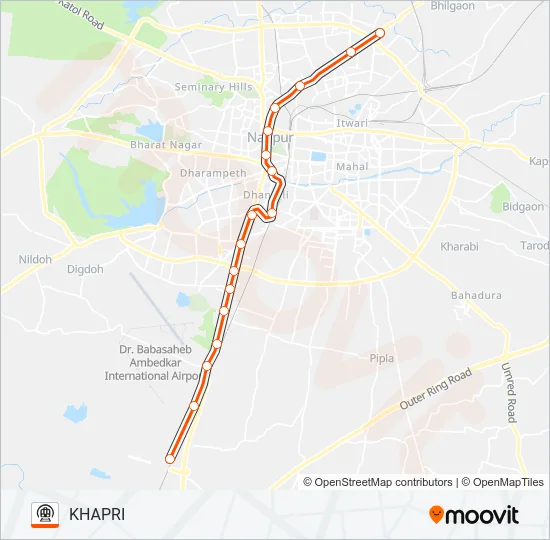 ORANGE Metro Line Map