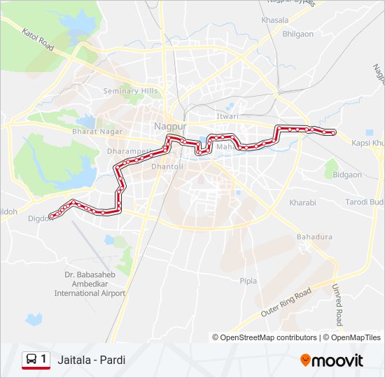 1 Bus Line Map