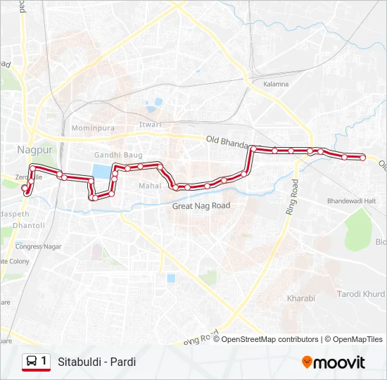 1 Bus Line Map