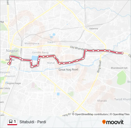 1 Bus Line Map
