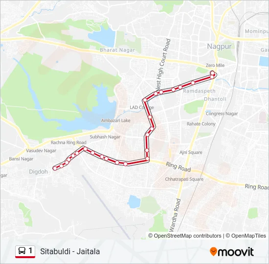 1 Bus Line Map